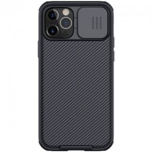 Чохол карбоновий Nillkin CamShield Pro Magnetic для Apple iPhone 12 Pro Max (6.7") (Чорний)