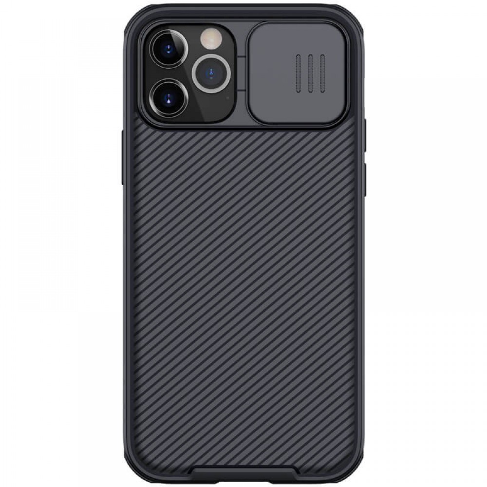 Чохол карбоновий Nillkin CamShield Pro Magnetic для Apple iPhone 12 Pro / 12 (6.1") (Чорний)