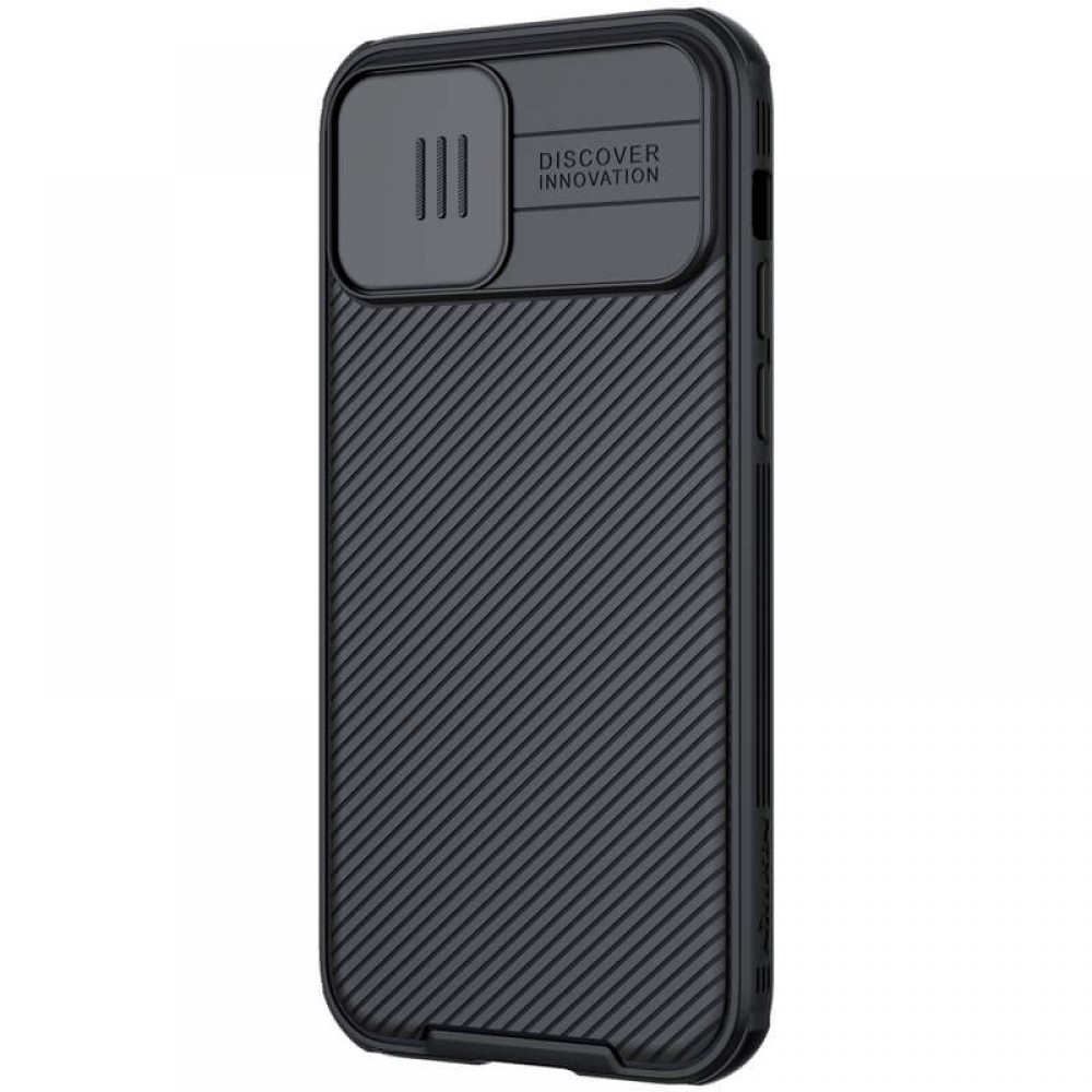 Чохол карбоновий Nillkin CamShield Pro Magnetic для Apple iPhone 12 Pro / 12 (6.1") (Чорний) - Зображення 4