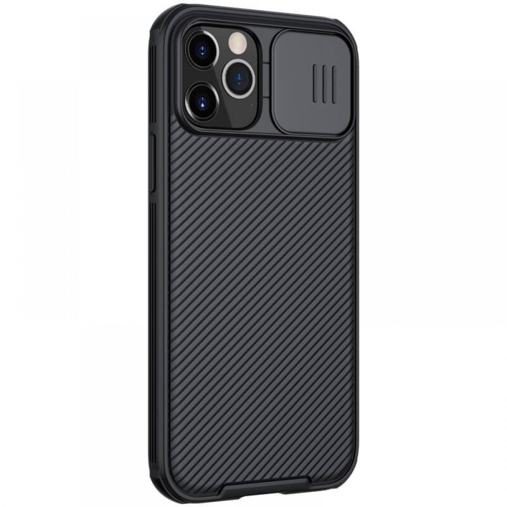 Чохол карбоновий Nillkin CamShield Pro Magnetic для Apple iPhone 12 Pro / 12 (6.1") (Чорний) - Зображення 2