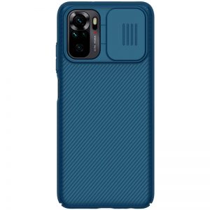 Чохол карбоновий Nillkin Camshield (шторка на камеру) для Xiaomi Redmi Note 10 / Note 10s (Синій / Blue)