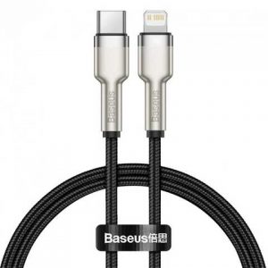 Кабель Baseus Cafule Metal Type-C/Lightning PD 20W Чорний 1м