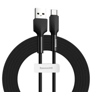 Кабель Baseus Silica gel USB For Type-C 1.2m 100W Чорний