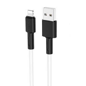 Кабель USB Borofone BX31 Silicone Lightning 2.4A 1m Білий