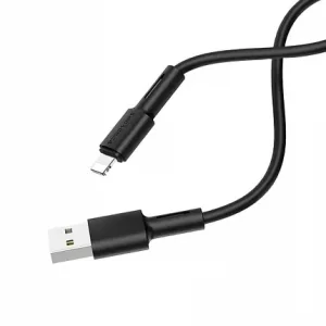 Кабель USB Borofone BX31 Silicone Lightning 2.4A 1m Чорний