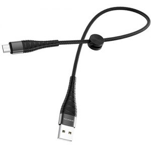 Кабель USB Borofone BX32 Micro 0.25m 2.4A Чорний