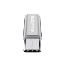 Адаптер-перехідник Borofone BV4 Micro to Type-C Сталевий