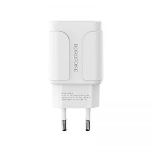 Мережевий зарядний пристрій Borofone BA37A 2 USB 12W/2.4A Білий