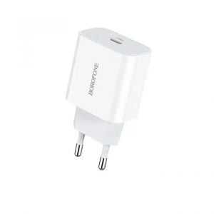 Мережевий зарядний пристрій Borofone BA38A Plus PD20W+QC3.0 3A Білий