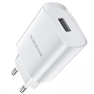 Мережевий зарядний пристрій Borofone BN1 1 USB 2.1A Білий