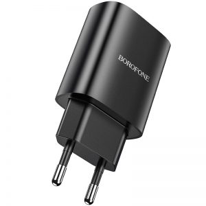 Мережевий зарядний пристрій Borofone BN1 1 USB 2.1A Чорний
