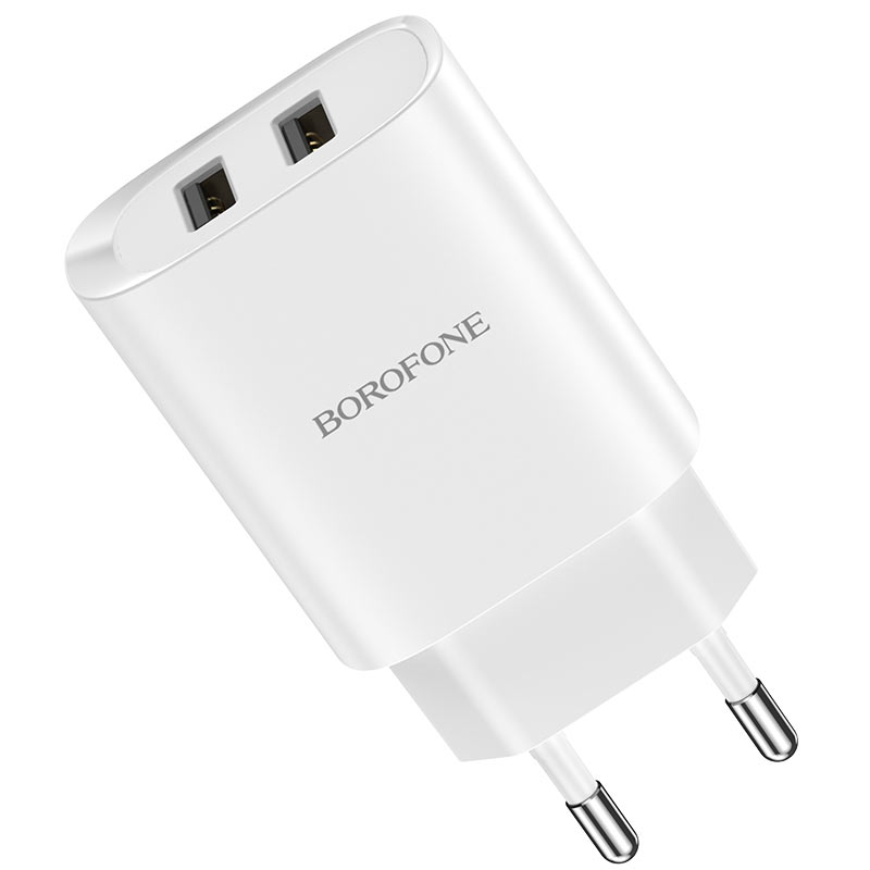 Мережевий зарядний пристрій Borofone BN2 2 USB 2.1A Micro Білий - Зображення 3
