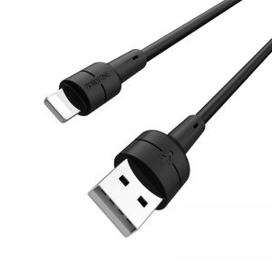 Кабель USB Borofone BX30 Silicone Lightning 1m Чорний