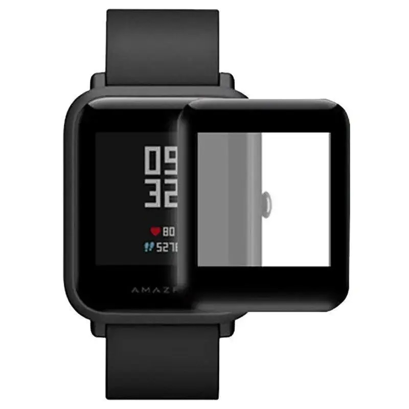 Захисна плівка полімерна для Xiaomi Amazfit Bip S Lite (Full Glue) (Чорний) - Зображення 4