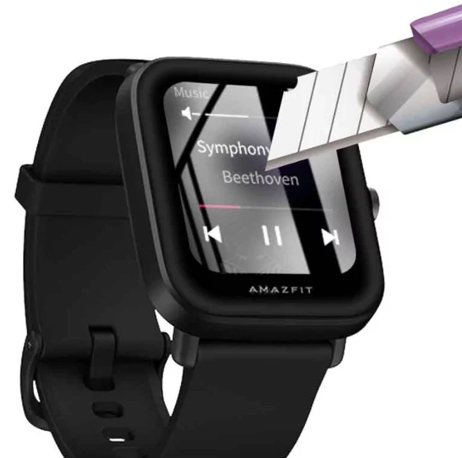 Захисна плівка полімерна для Xiaomi Amazfit Bip U Pro (Full Glue) (Чорний) - Зображення 2