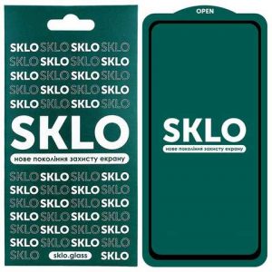 Захисне скло SKLO 5D (full glue) для Samsung Galaxy A11 (Чорний)