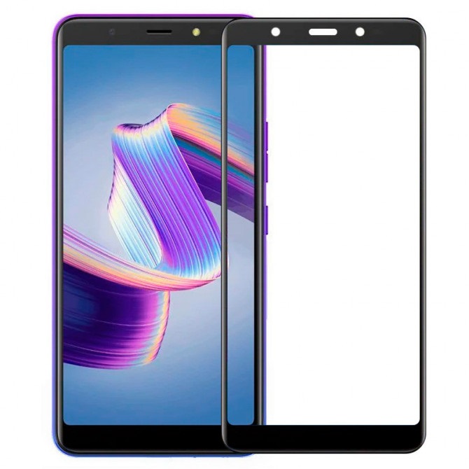 Захисне скло для TECNO POP 2F Full Glue (0.3 мм, 2.5D, чорний)