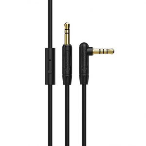 Кабель AUX Borofone BL5 1m з мікрофоном Чорний