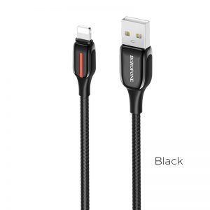 Кабель USB Borofone BU14 Lightning 1,2m 2.4A Чорний