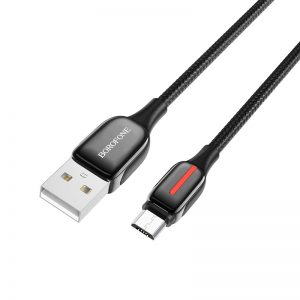Кабель USB Borofone BU14 Micro 1,2m 2.4A Чорний