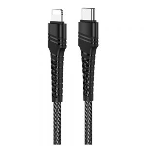 Кабель USB Borofone BU21 Type-C to Lightning 1,2m 3A Чорний
