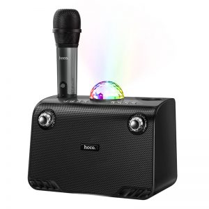 Колонка Bluetooth Hoco BS41 (з мікрофоном і світломузикою) Чорний