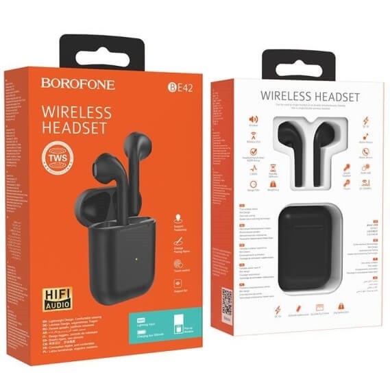 Навушники Bluetooth Borofone BE42 Feliz TWS Чорний - Зображення 2