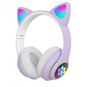 Навушники Bluetooth TUCCI STN28 Cat Ears Фіолетовий