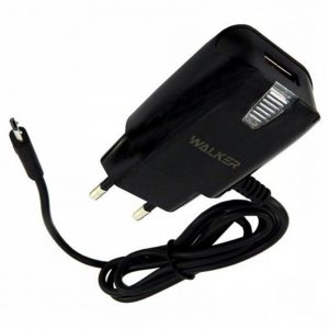 Мережевий зарядний пристрій WALKER WH-21 2в1 micro 2А Чорний
