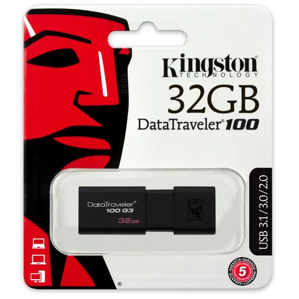 Флеш-пам'ять Kingston DT 100 G3 32GB USB 3.0 - Зображення 2