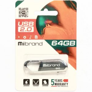 Флеш-пам'ять Mibrand Aligator 64Gb USB 2.0 Сірий