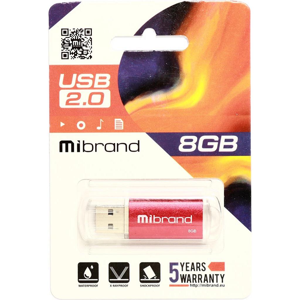 Флеш-пам'ять Mibrand Cougar 8Gb USB 2.0 Червоний - Зображення 3