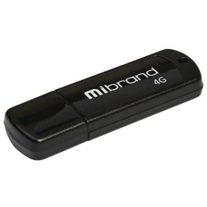Флеш-пам'ять Mibrand Grizzly 4Gb USB 2.0 Чорний