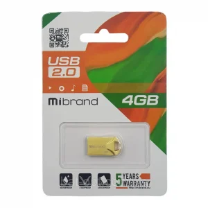 Флеш-пам'ять Mibrand Hawk 4Gb USB 2.0 Золотий