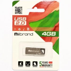 Флеш-пам'ять Mibrand Stingray 4Gb USB 2.0 Сірий
