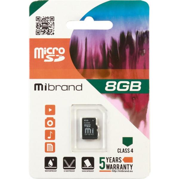 Карта пам'яті Mibrand microSDHC 8Gb class 4 - Зображення 4