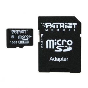 Карта пам'яті Patriot LX Series microSDHC (UHS-1) 16Gb class 10 (адаптер SD)