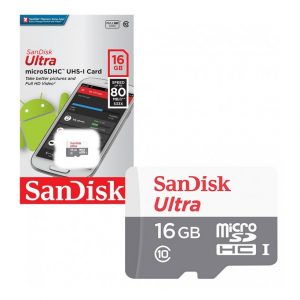 Карта пам'яті SanDisk Ultra microSDHC 16Gb (UHS-1) class 10 (80Mb/s)