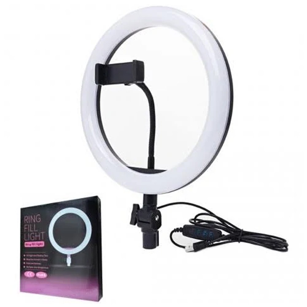 Лампа кільцева LED 26 см 3D-26 (96 Lights) RGB