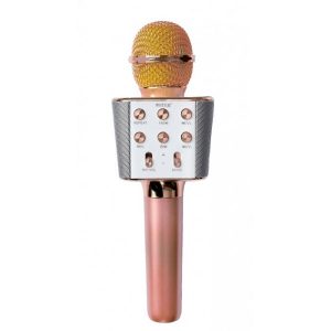 Мікрофон-Караоке Bluetooth Wster Ws-1688 Рожеве золото