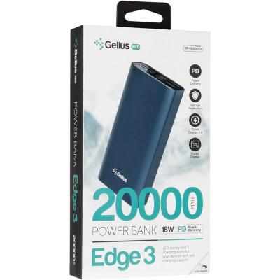 Портативний акумулятор Gelius Pro Edge 3 PD GP-PB20-210 20000mAh Темно-синій