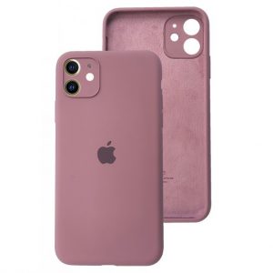 Чохол Silicone Square Full Camera Protective (AA) для Apple iPhone 11 (Малиновий / Dragon Fruit)