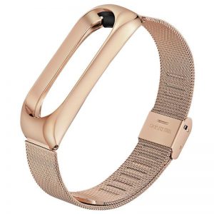 Ремінець Milanese design для фітнес-браслета Xiaomi Band 2 Рожеве золото
