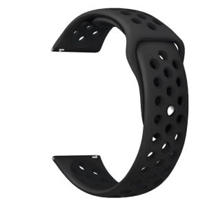 Ремінець силіконовий Nike Design 22mm (Чорний/Білий)