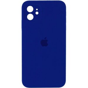 Чохол Silicone Square Full Camera Protective (AA) для Apple iPhone 11 (Синій / Deep Navy)