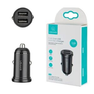 Автомобільний зарядний пристрій Usams US-CC114 C20 Dual USB Mini Чорний
