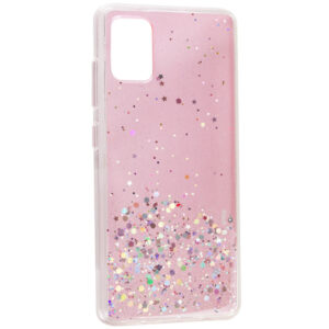 Чохол Star Glitter для Xiaomi Redmi Note 10 5G/Poco M3 Pro (Прозорий / Рожевий)