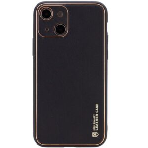 Чохол шкіряний Xshield для Apple iPhone 14 (Чорний / Black)