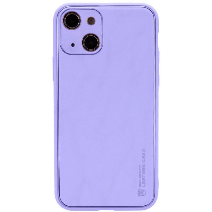 Чохол шкіряний Xshield для Apple iPhone 14 (Бузковий / Dasheen)