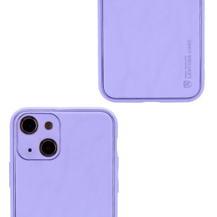 Чохол шкіряний Xshield для Apple iPhone 14 (Бузковий / Dasheen) - Зображення 3